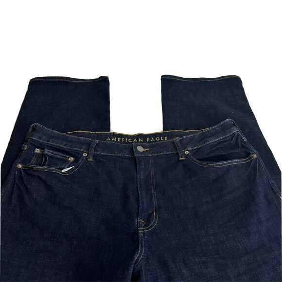 american eagle next level flex Loose Dark Denim jeans mens Size 31 x 32 - Picture 4 of 8